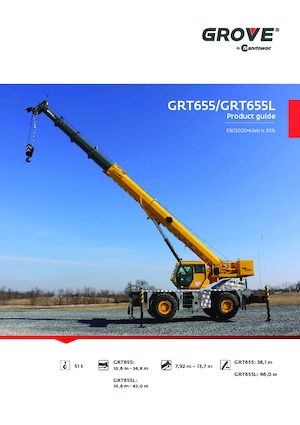 Крани для грунтових просторів Grove GRT655