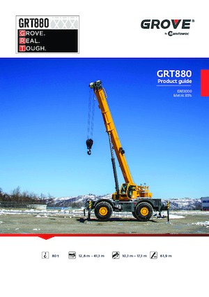 Крани для грунтових просторів Grove GRT880 