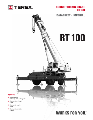 Крани для грунтових просторів Terex Bendini RT 100