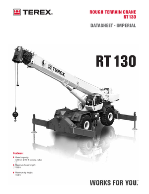 Крани для грунтових просторів Terex Bendini RT 130