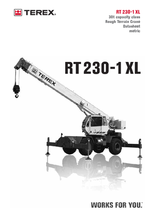 Крани для грунтових просторів Terex Bendini RT 230-1 XL