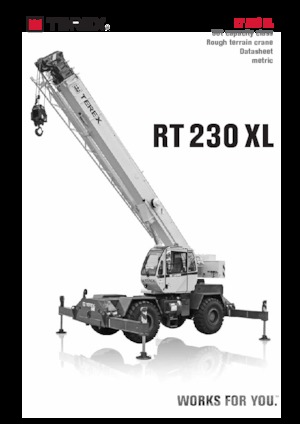 Крани для грунтових просторів TEREX CRANES RT 230 XL