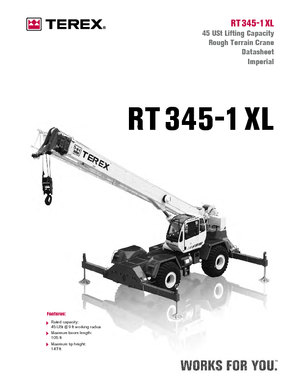 Крани для грунтових просторів Terex Bendini RT 345 XL