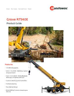 Крани для грунтових просторів Grove RT540E 