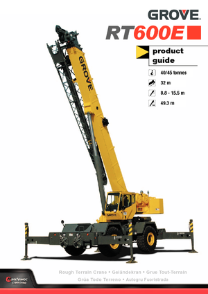 Крани для грунтових просторів Grove RT 600 E