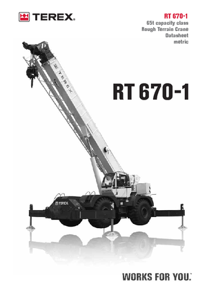 Крани для грунтових просторів Terex Bendini RT 670