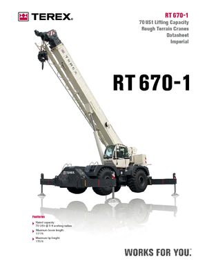 Крани для грунтових просторів Terex Bendini RT 670