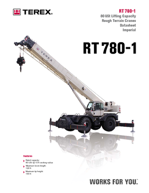 Крани для грунтових просторів Terex Bendini RT 780