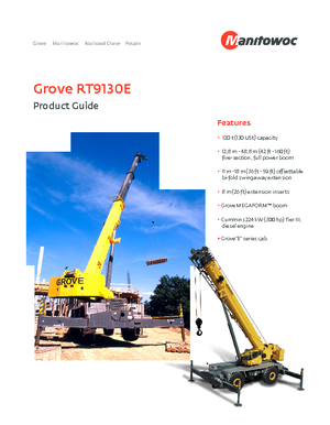Крани для грунтових просторів Grove RT 9130 E (4x4x4)