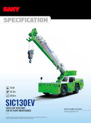 Крани для грунтових просторів Sany SIC130 EV