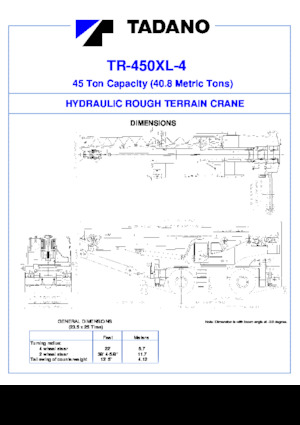Крани для грунтових просторів Tadano TR-450XL
