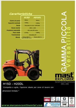 Позашляхові навантажувачі Mast Explorer H 20 DL