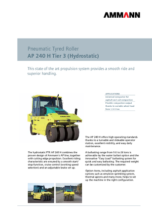 Катки на гумових колесах Ammann AP 240 H-T3