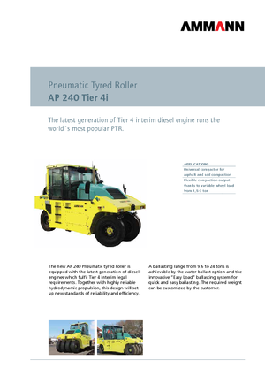 Катки на гумових колесах Ammann AP 240 T4