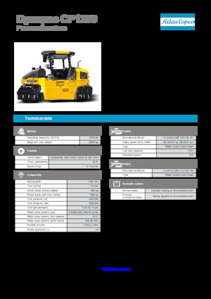 Катки на гумових колесах Dynapac CP 1200 