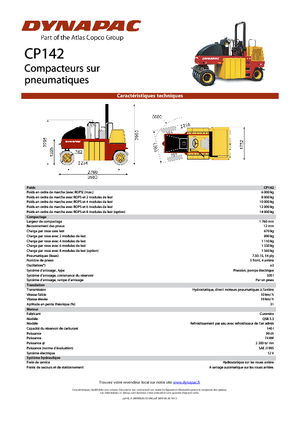 Катки на гумових колесах Dynapac CP 142