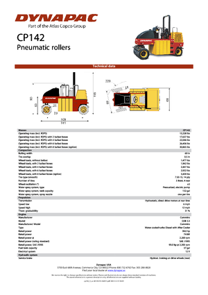 Катки на гумових колесах Dynapac CP 142