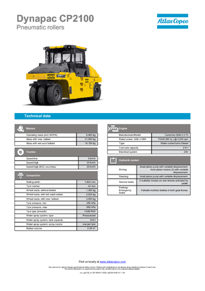 Катки на гумових колесах Dynapac CP 2100