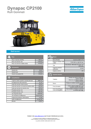 Катки на гумових колесах Dynapac CP 2100