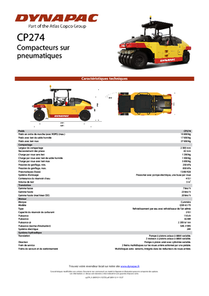 Катки на гумових колесах Dynapac CP 274