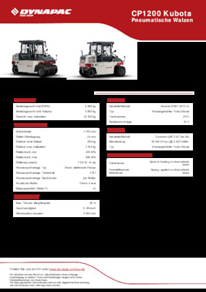 Катки на гумових колесах Dynapac CP1200