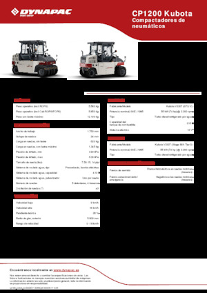 Катки на гумових колесах Dynapac CP1200