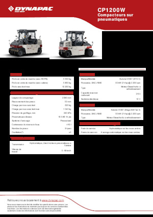 Катки на гумових колесах Dynapac CP1200W