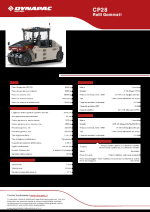 Катки на гумових колесах Dynapac CP28