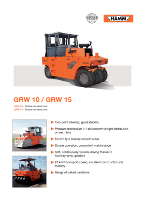 Катки на гумових колесах Hamm GRW 15