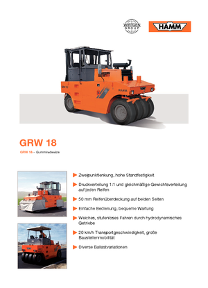 Катки на гумових колесах Hamm GRW 18