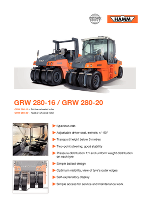 Катки на гумових колесах Hamm GRW 280-16