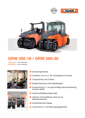 Катки на гумових колесах Hamm GRW 280-16