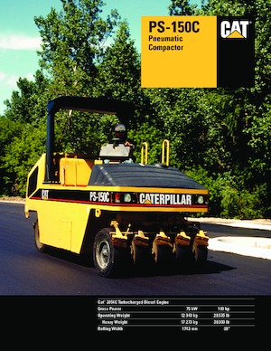 Катки на гумових колесах Caterpillar PS 150