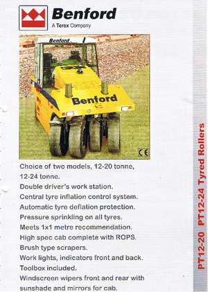 Катки на гумових колесах Benford PT 12/20