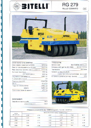 Катки на гумових колесах Bitelli RG 279