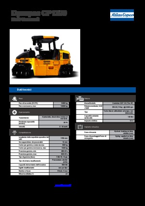 Катки на гумових колесах Dynapac CP 1200