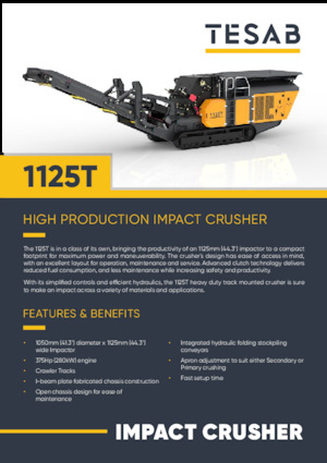 Установки для переробки щебеню Tesab 1125T