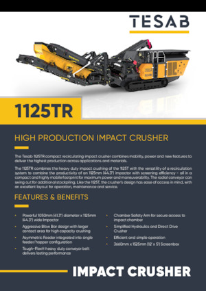 Установки для переробки щебеню Tesab 1125TR