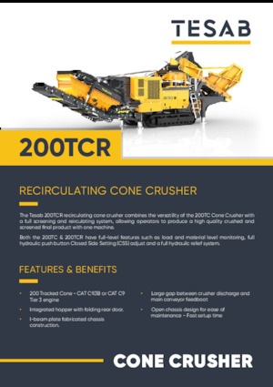 Установки для переробки щебеню Tesab 200TCR