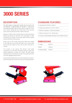 Установки для переробки щебеню Red Rhino 3000 series