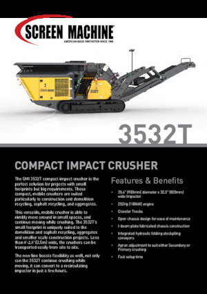 Установки для переробки щебеню Screen Machine Industries  3532T