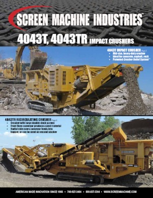 Установки для переробки щебеню Screen Machine Industries  4043T