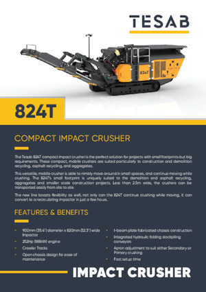Установки для переробки щебеню Tesab 824T