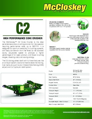 Установки для переробки щебеню McCloskey C2