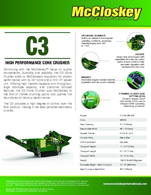 Установки для переробки щебеню McCloskey C3R