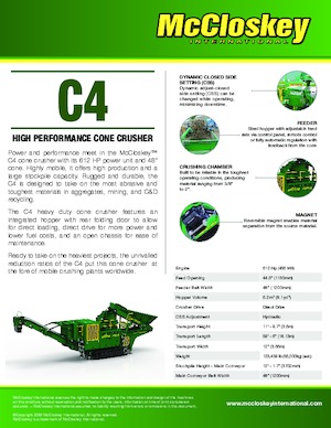 Установки для переробки щебеню McCloskey C4