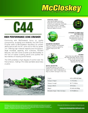 Установки для переробки щебеню McCloskey C44