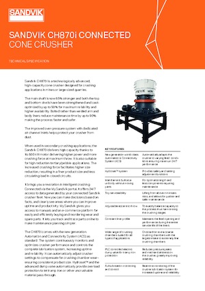 Установки для переробки щебеню Sandvik CH870i