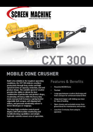 Установки для переробки щебеню Screen Machine Industries  CXT 300