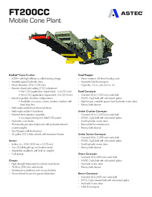 Установки для переробки щебеню Astec FT200CC